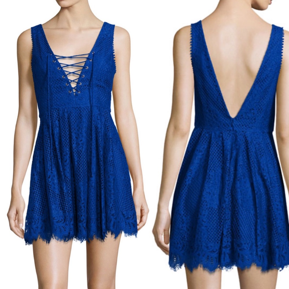 Lovers + Friends Storm Lace Up Dress size large